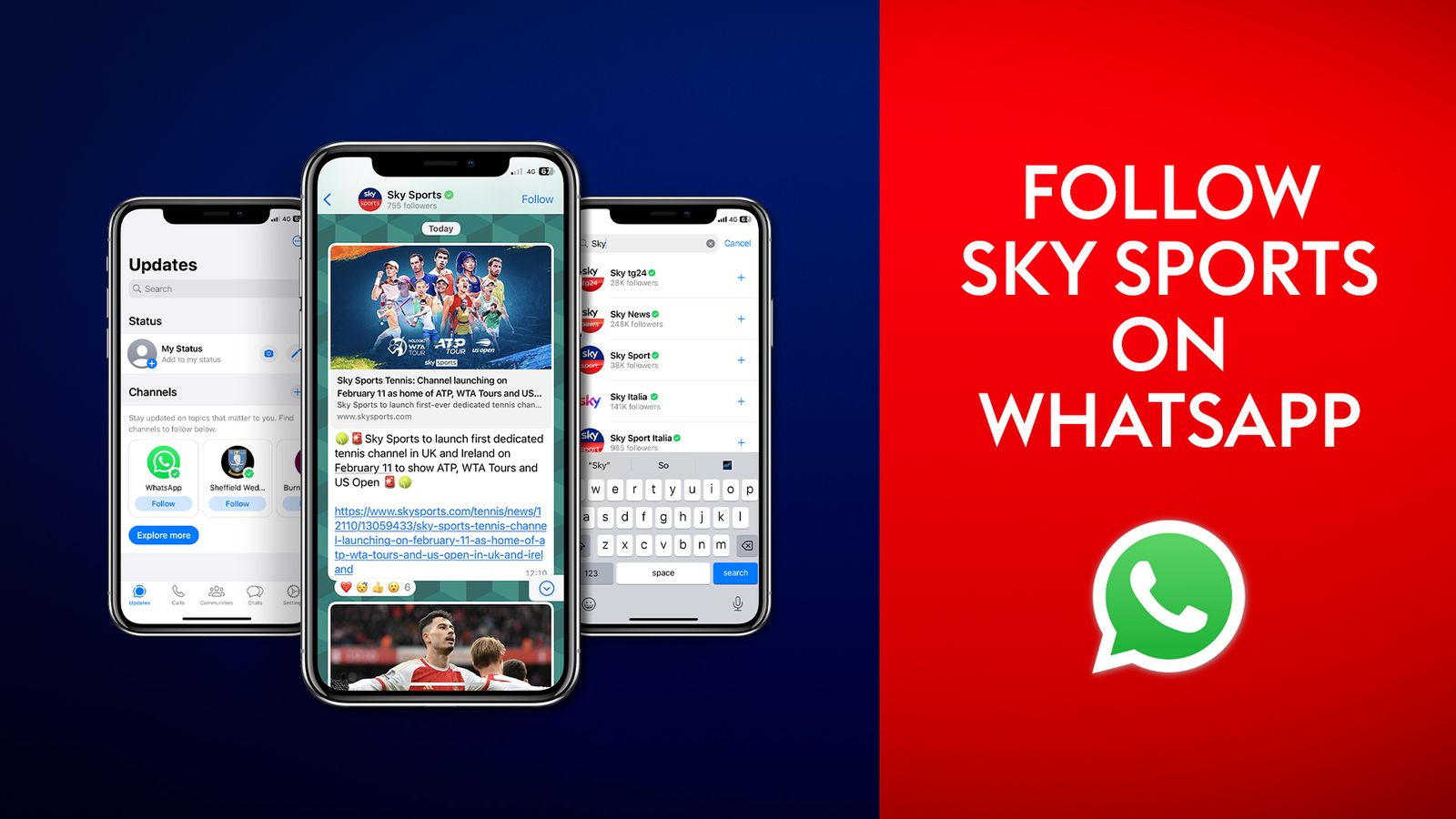 Follow Sky Sports on WhatsApp